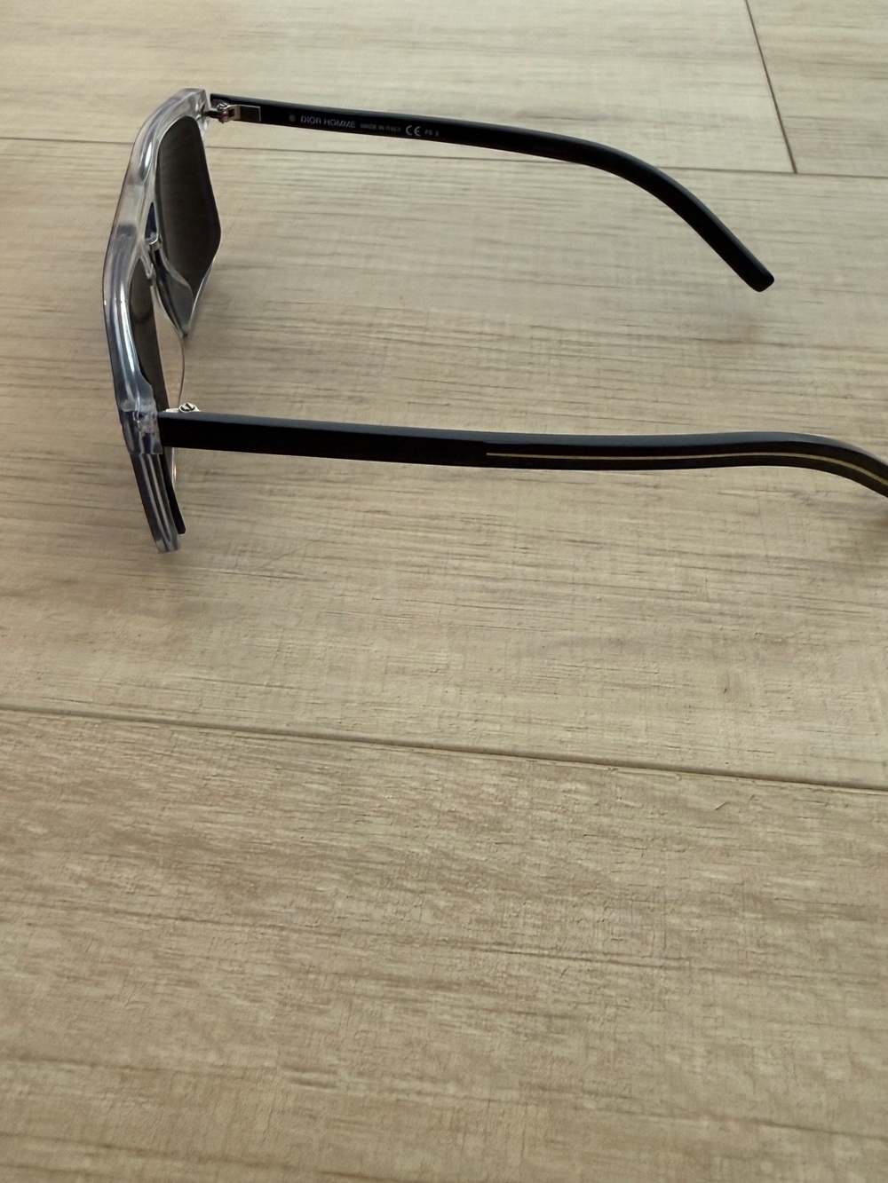 Dior Transparent Frame Sunglasses with Black Lenses - Picture 5 of 5